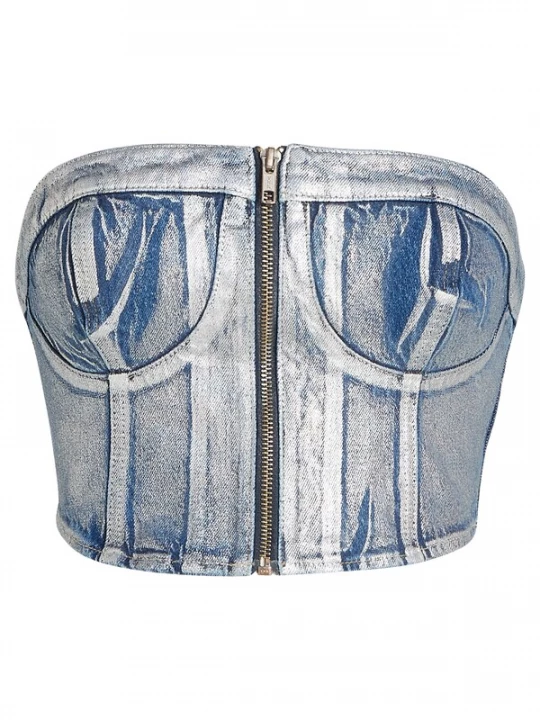 Foto van product Karl Lagerfeld Top blauw / wit