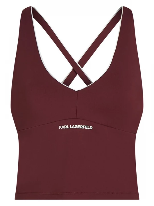 Foto van product Karl Lagerfeld Top bordeaux / wit
