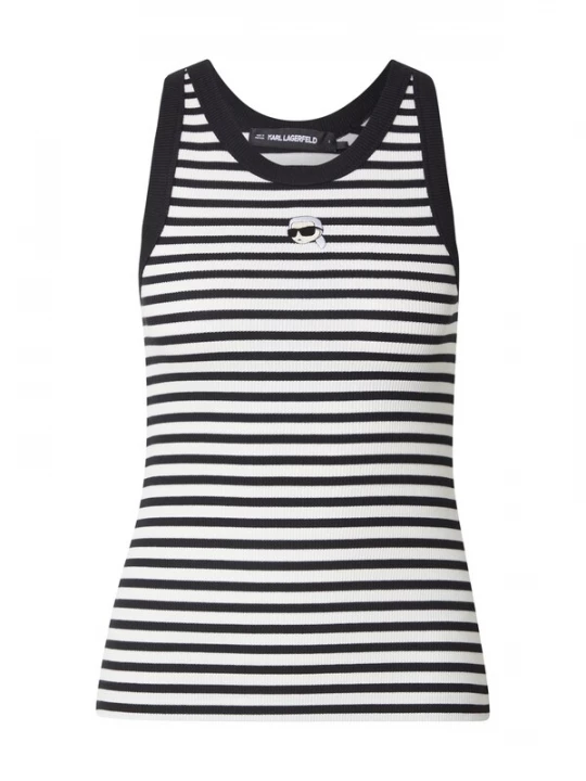 Foto van product Karl Lagerfeld Top 'Ikon' zwart / wit