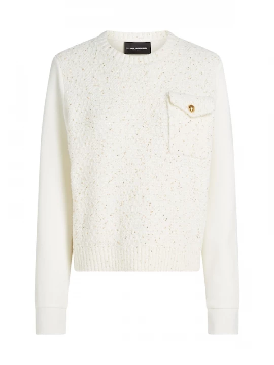 Foto van product Karl Lagerfeld Trui lichtbeige / wit