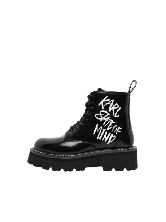 Foto van product Karl Lagerfeld Veterlaarsjes zwart / wit