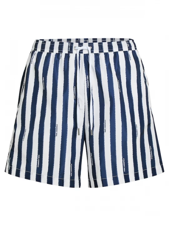 Foto van product Karl Lagerfeld Zwemshorts donkerblauw / wit