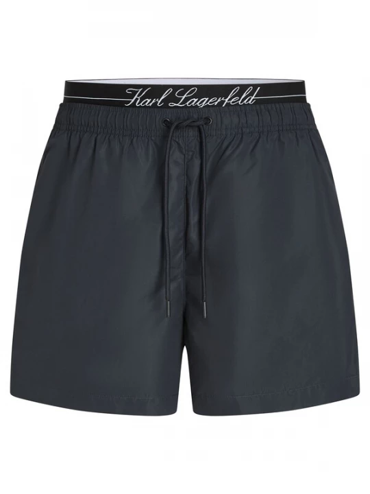 Foto van product Karl Lagerfeld Zwemshorts donkerblauw / zwart / wit