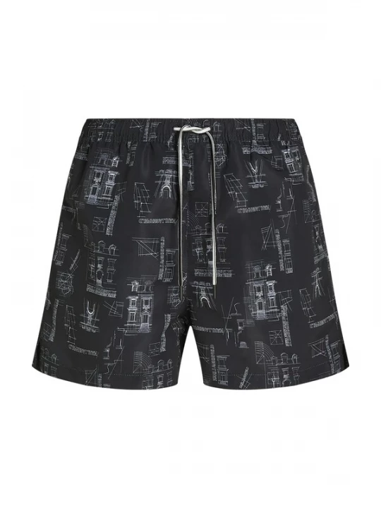 Foto van product Karl Lagerfeld Zwemshorts zwart / wit