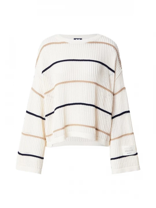 Foto van product Karo Kauer Oversized trui donkerbeige / zwart / wit