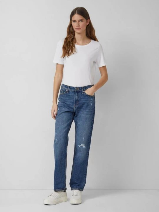Foto van product Karolin jeans / normale pasvorm / hoog model / rechte pijp / met pailletten s.Oliver blauw