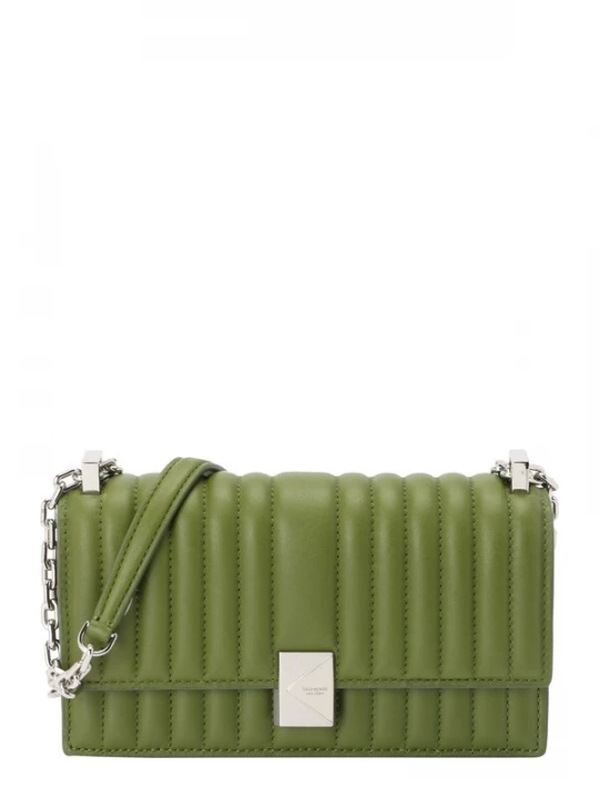 Foto van product Kate Spade Schoudertas 'Deco Quilted Mini Flap Chain Crossbody' olijfgroen