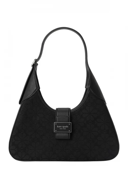 Foto van product Kate Spade Schoudertas 'Spade Flower Jacquard Nouveau Shoulder Bag' zwart / zilver