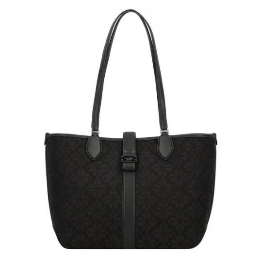 Foto van product Kate Spade Shopper 'Spade Flower Jacquard Medium Open Tote' antraciet / zwart