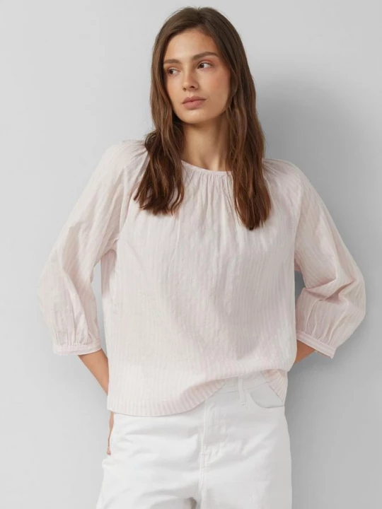 Foto van product Katoen-viscosemix blouse met rimpels s.Oliver