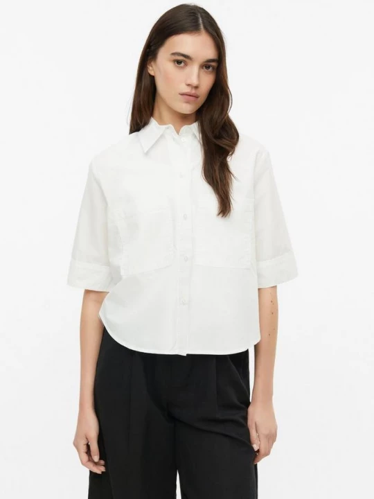 Foto van product Katoenen blouse in boxy pasvorm s.Oliver wit