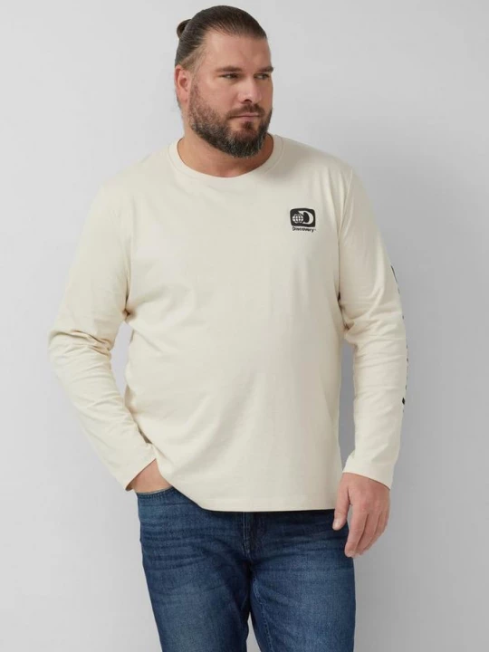 Foto van product Katoenen longsleeve met Discovery Channel® artwork s.Oliver crème