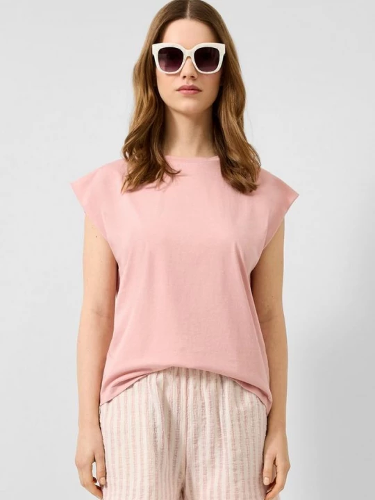 Foto van product Katoenen overhemd met loshangende schouder QS roze