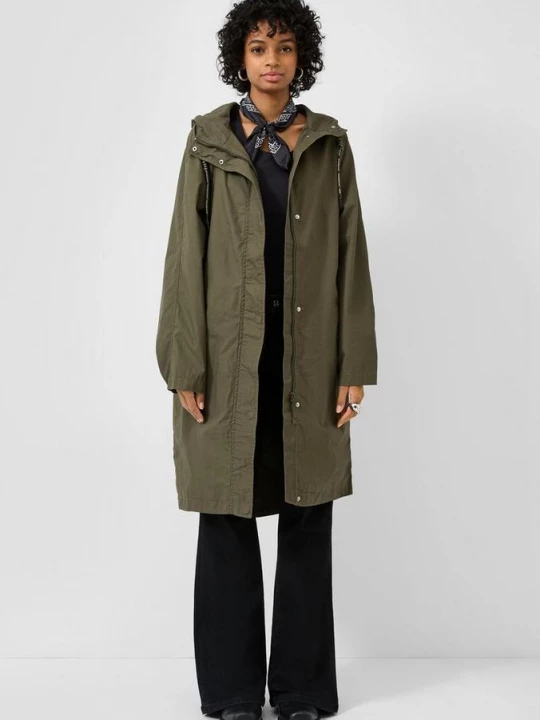 Foto van product Katoenen parka QS olijfgroen