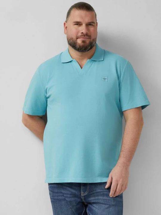 Foto van product Katoenen piqué polo met kledingstukverf s.Oliver
