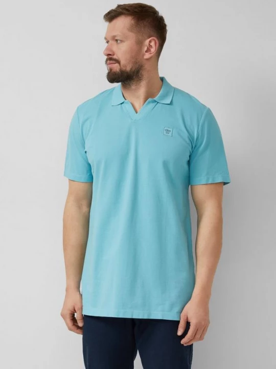 Foto van product Katoenen piqué polo met kledingstukverf s.Oliver