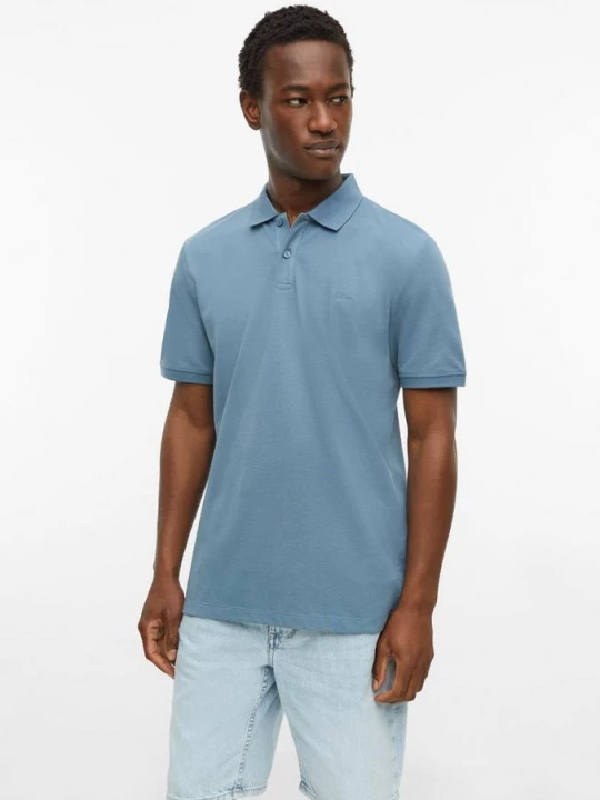 Foto van product Katoenen piqué polo s.Oliver blauw