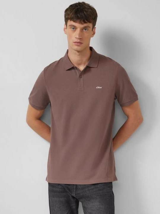 Foto van product Katoenen piqué polo s.Oliver bruin