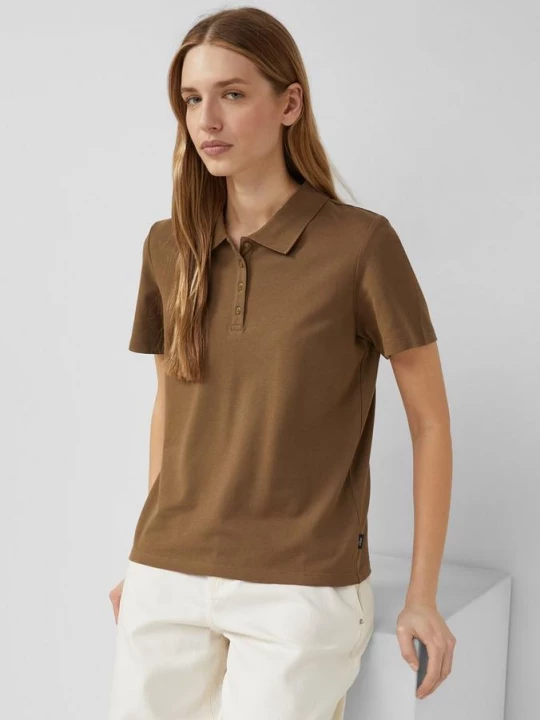 Foto van product Katoenen piqué polo s.Oliver bruin
