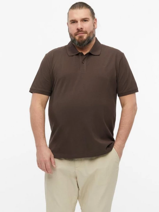 Foto van product Katoenen piqué polo s.Oliver bruin