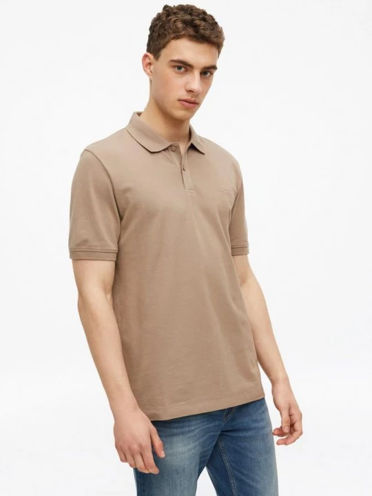 Foto van product Katoenen piqué polo s.Oliver bruin
