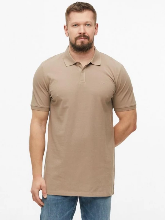 Foto van product Katoenen piqué polo s.Oliver bruin