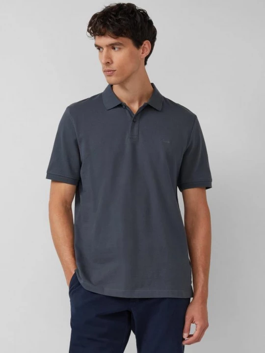 Foto van product Katoenen piqué polo s.Oliver grijs