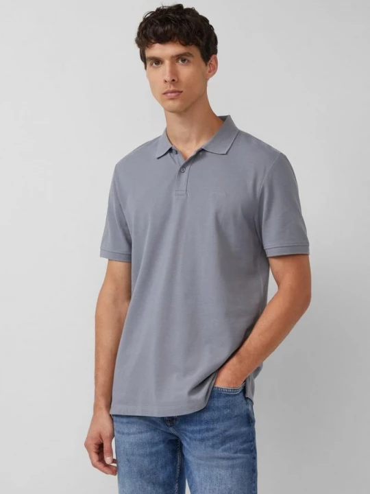Foto van product Katoenen piqué polo s.Oliver grijs