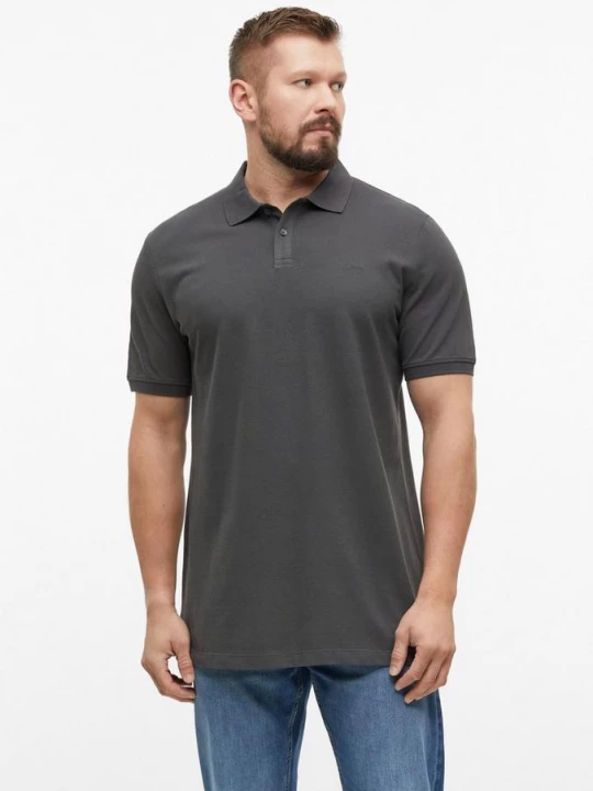Foto van product Katoenen piqué polo s.Oliver grijs