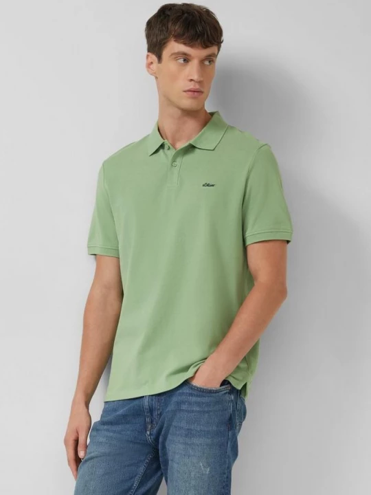 Foto van product Katoenen piqué polo s.Oliver groen