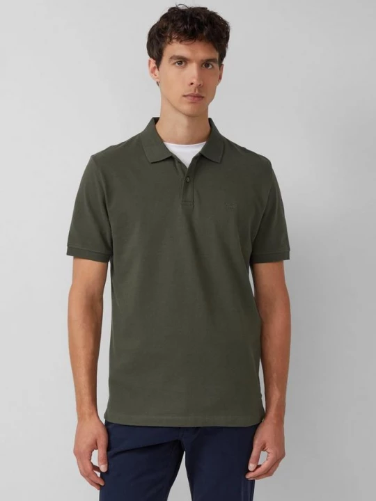 Foto van product Katoenen piqué polo s.Oliver olijfgroen