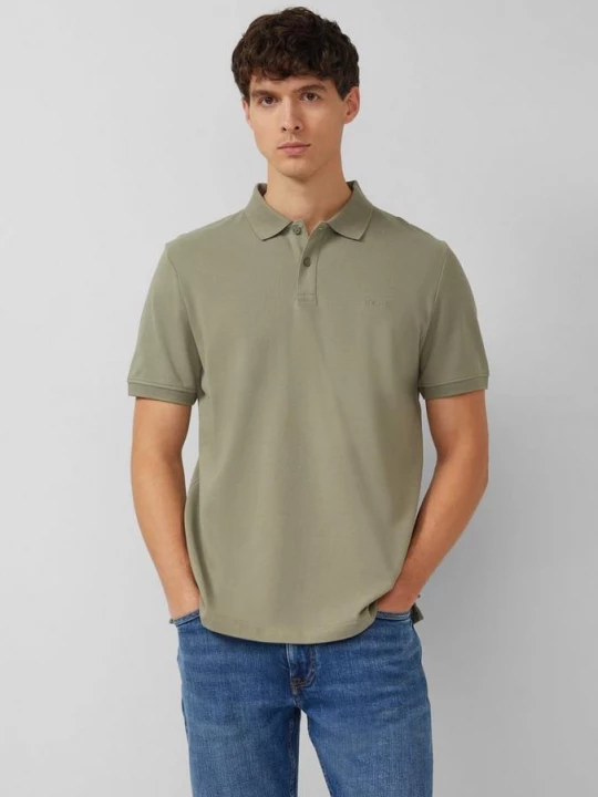 Foto van product Katoenen piqué polo s.Oliver olijfgroen