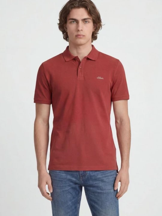 Foto van product Katoenen piqué polo s.Oliver rood