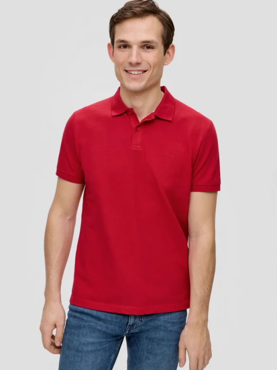 Foto van product Katoenen piqué polo s.Oliver rood