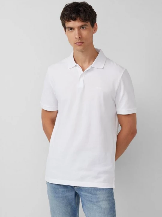 Foto van product Katoenen piqué polo s.Oliver wit