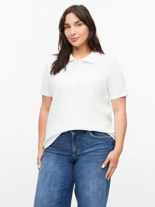 Foto van product Katoenen piqué polo s.Oliver wit