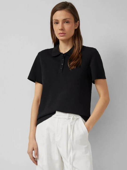 Foto van product Katoenen piqué polo s.Oliver zwart