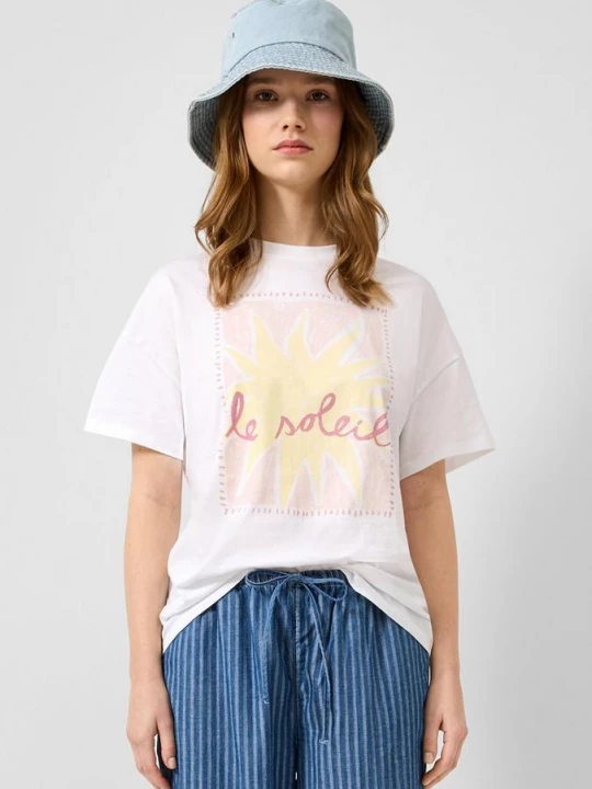 Foto van product Katoenen shirt met frontprint QS niebieski