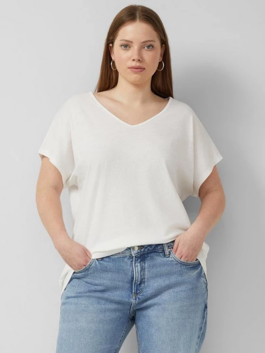 Foto van product Katoenen shirt met kanten inzet QS