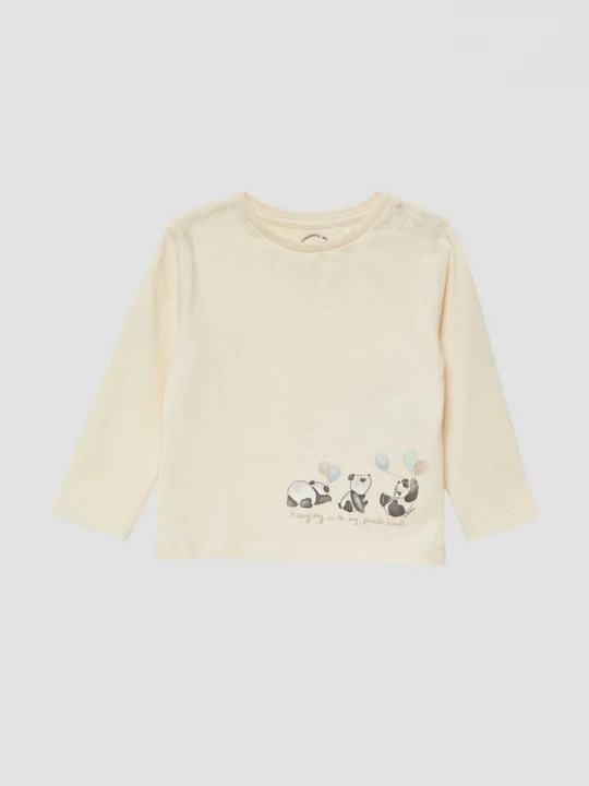 Foto van product Katoenen shirt met lange mouwen en pandamotief s.Oliver beżowy