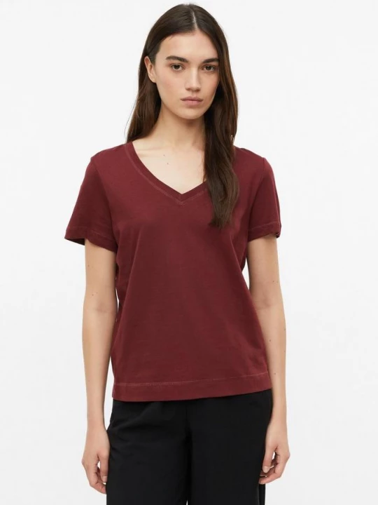 Foto van product Katoenen shirt met V-hals s.Oliver rood