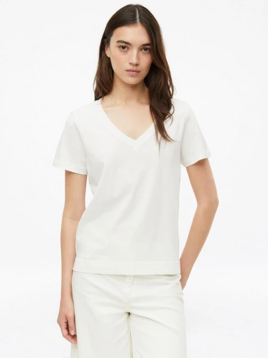 Foto van product Katoenen shirt met V-hals s.Oliver wit