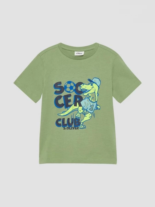 Foto van product Katoenen shirt met voetbalprint s.Oliver groen