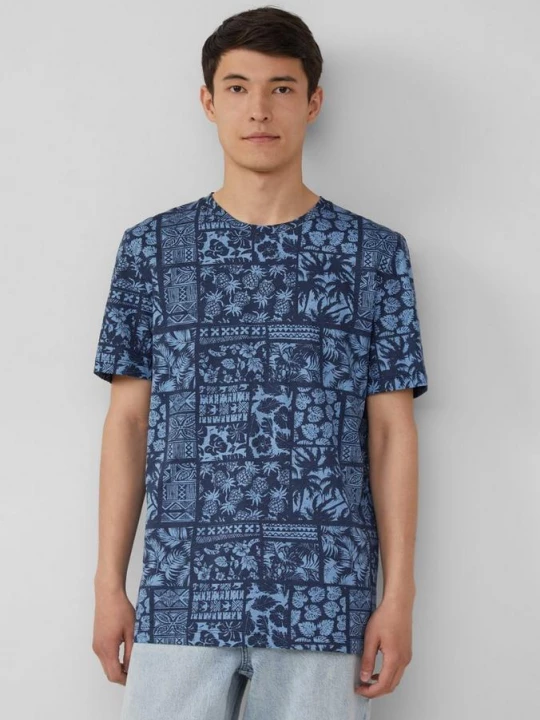 Foto van product Katoenen T-shirt met all-over print s.Oliver blauw