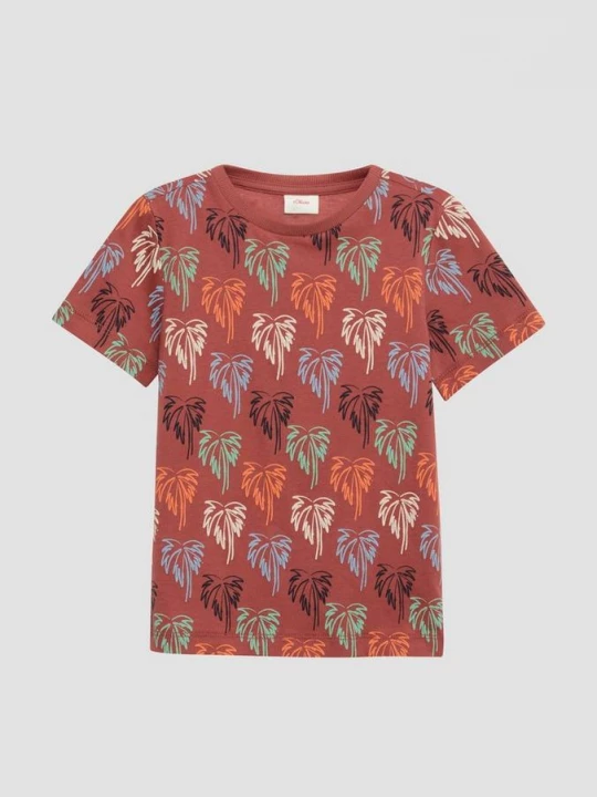 Foto van product Katoenen T-shirt met all-over print s.Oliver rood