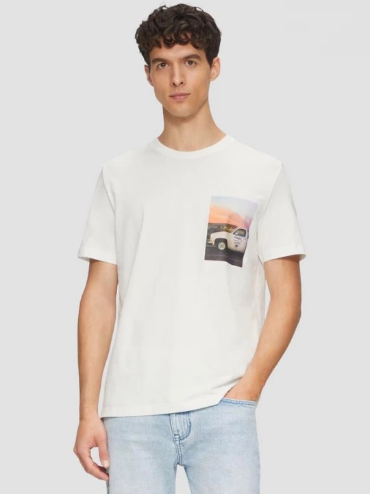 Foto van product Katoenen T-shirt met fotoprint s.Oliver wit
