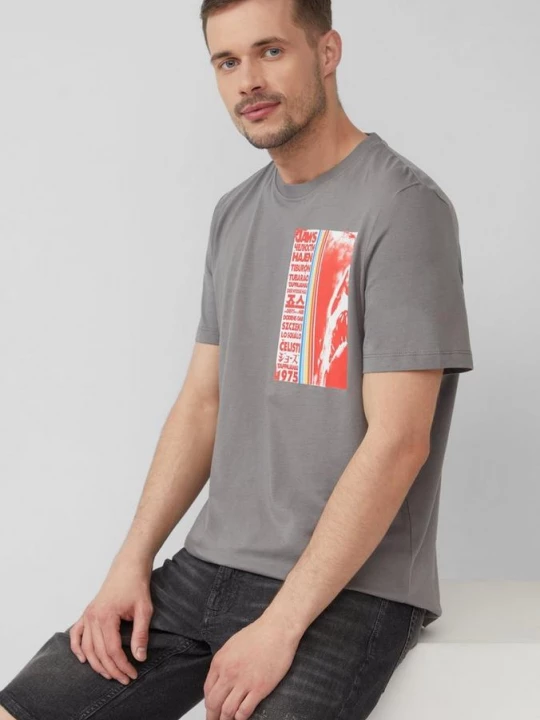 Foto van product Katoenen T-shirt met Jaws®-print s.Oliver grijs