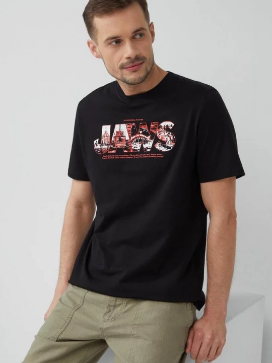 Foto van product Katoenen T-shirt met Jaws®-print s.Oliver zwart