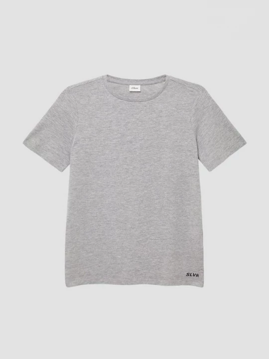 Foto van product Katoenen T-shirt met kleine opdruk s.Oliver grijs