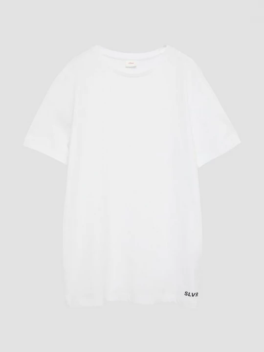 Foto van product Katoenen T-shirt met kleine opdruk s.Oliver wit